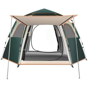 Camping Tent 4-5 Person Pop Up Cabin Tent, Full-Automatic Waterproof Tent with Porch, Waterproof Windproof Ultraviolet-proof Cabin Tent for Camping Hiking Mountaineering