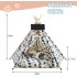 Cat Teepee Tent Portable Pet Teepee with Thick Cushion and Teepee Stabilizer for Small Dogs and Cats Washable Dog Teepee Tent 27.5IN (Modern)