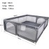 Baby Playpen, Sturdy Safety Baby Playard, Easy Assemble and Storage Baby Fence, Playpen for Babies 180x150cm and Toddlers with Soft Breathable Mesh, Indoor and Outdoor Kids Activity Center