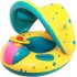 aby Pool Float, Baby Inflatable Swimming Ring with Adjustable Sun Shade Pool Float, Baby Inflatable Swimming Floats Safety Seat for Age 6-36 Months Toddlers with Carry Bag…