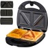 Sandwich Maker,Electric Sandwich Maker with Non-Stick Plates, Indoor Grill Kitchen or Dorm Essentials Easy to Clean and Storage, Perfect for Breakfast Grilled Cheese Egg Bacon and Steak, Black