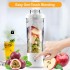 Wireless Portable Blender, Personal Size Hand Blender, Electric Juicer Blender（Usb Rechargeable), 6 Stainless Steel Blades Mini Travel Blender Smoothie Maker, Fruit and Milk Shakes - 600ML