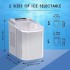 TDOO Countertop Ice Maker, 9 Bullet Ice Ready in 8 Mins, 26lbs in 24Hrs, Self-Cleaning Ice Machine with Ice Scoop and Basket, 2 Sizes of Bullet Ice for Home/Kitchen/Office/Party