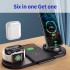 6 in 1 Wireless Charger,Multi-Function Wireless Charger Stand, Wireless Charging Station Dock for Apple Watch Airpods, Fast Wireless Charger Holder Pad for iPhone 11 Pro Max X XS XR and Smartphone