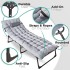 TDOO Portable Folding Sleeping Cots Zone Tech Folding Ou r Camping Travel Cot and Cot Pad - Classic Grey Quality Lightweight Portable Heavy Duty Adult & Kids Travel Cot w/Large Pocket and Cushion