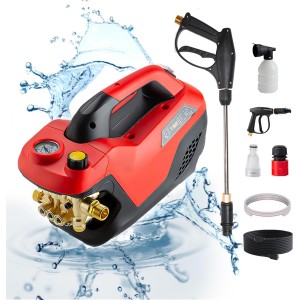 TDOO 2200W Electric Pressure Washer, 7L/Min 50Bar High Pressure Water Gun with Foam Cannon, Rotary Sprinkler Power Washer Gun, Pressure Spray Gun for Cars, Siding, Driveways,Fences,Homes,Patios