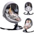 TDOO Baby Swing for Infants, 5 Speed Electric Bluetooth Baby Rocker for Newborn, 3 Timer Settings & 10 Pre-Set Lullabies, Portable Baby Swing with Tray and Remote Control for 5-26 lbs, 0-12 Months