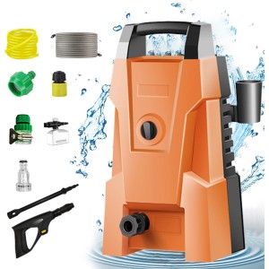 TDOO High Pressure Washer 2000W 150Bar Portable Washer Electric High Pressure Cleaner Machine Handheld Car Cleaning Device With Foam Generator Nozzle Water Pump