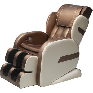 Massage Chair Recliner,Foot Roller Included，Lumbar and Neck Massage (D)