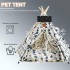 Cat Teepee Tent Portable Pet Teepee with Thick Cushion and Teepee Stabilizer for Small Dogs and Cats Washable Dog Teepee Tent 27.5IN (Modern)