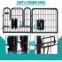 INGUNAR Metal Dog Playpen, 70X80cm extra large 6 panels， Ideal Dog Fence for Large/Medium/Small Dogs Indoor & Outdoor Bliss, Perfect Dog Pen for Camping, Yard, and RV