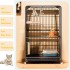 INGUNAR 4-Tier Cat Cage for 1-3 Cats, 4 Opened-Doors, Large Space 31 x 22 x 54 Inches, with 3 Platforms 3 Front Doors 2 Ramp Ladders, Movable Universal Wheel and Tray