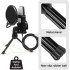 TDOO RGB USB Condenser Gaming Microphone for PC Laptop Phone Computer Microphone for Recording Streaming Podcasting with USB Adapter, Blowout guard, Tripod Stand (Black-A)