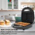 Sandwich Maker,Electric Sandwich Maker with Non-Stick Plates, Indoor Grill Kitchen or Dorm Essentials Easy to Clean and Storage, Perfect for Breakfast Grilled Cheese Egg Bacon and Steak, Black