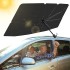 Enew Car Sun Shade,for Car Front Windshield, Car Umbrella Sun Shade Cover, Foldable UV Reflector And Heat, Sunshade for Cars, Fits Most Vans SUVS (57 x 31 In), Black