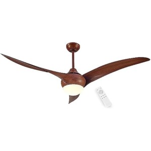 TDOO Ceiling Fans with Lights, Indoor and Ou r Wood Grain Ceiling Fan with Remote Control, 52 inch Modern Ceiling Fans with Reversible DC Motor for Patio Bedroom Living Room