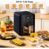 INGUNAR Air Fryer Large Capacity 8L with Oil-Free, Visible Cooking Window & Internal Light, with Led Touch Screen for 8-in-1 Functions, Space-Saving Slim Design And Customized Temp/Time