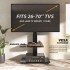 Movable TV Stand with Wheels, TV Table,mobile TV Floor Stand,Suitable 26-70 Inch LED Flat/Curved TV Stands Rolling cart with wheels,Swivel & Height Adjustable,for Family Living Room Bedroom Meeting