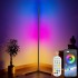 Corner Floor Lamp, Smart RGB Floor Lamp, Dimmable LED Corner Lamp With Music Sync Color Changing APP Control Remote, 56