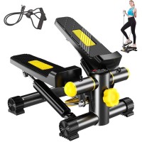 Steppers for Exercise, Mini Stepper Machine with Display, Step Exercise Machine with Resistance Bands for Home Workout, Up Down Stair Climber for Leg Arm Full Body Cardio Trainer