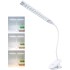 Double Head Desk Lamp with Clamp,3 Colors, Touch Dimmable USB Rechargeable, 360° Adjustable LED Reading Light Table Lamp, 4000mah, Eye Care Daylight Natural Light for Study,Work,Home,Office