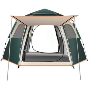 Camping Tent 3-4 Person Pop Up Cabin Tent, Full-Automatic Waterproof Tent with Porch, Waterproof Windproof Ultraviolet-proof Cabin Tent for Camping Hiking Mountaineering