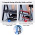 INGUNAR 4 Step Ladder Folding with with Anti-Slip and Wide Pedal, Portable Foldable Safety Multi-function Ladder, Sturdy Step Ladder with Handgrip for Home Kitchen Household