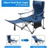 Folding Camping Chairs with Foot Rest, Lightweight Camping Chairs with Headrest & Cup Holders & Storage Bag, Portable Reclining Camping Chair for Adults Camping Fishing Picnics BBQ Outdoor (Blue)