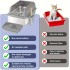 INGUNAR Stainless Steel Cat Litter Box High Sides, Extra Large XL Cat Litter Box Enclosure for Big Multiple Cats with Lid, Metal Litter Pan Tray, Non-Sticky, Include Litter Mat & Scoop