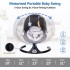 TDOO Baby Swing for Infants, 5 Speed Electric Bluetooth Baby Rocker for Newborn, 3 Timer Settings & 10 Pre-Set Lullabies, Portable Baby Swing with Tray and Remote Control for 5-26 lbs, 0-12 Months