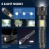 TDOO Super Bright Flashlight, 3000 Lumens LED Flashlight, COB Side Torch Light, ipx6 waterproof, Rechargeable 1500mah, Retractable Zoomable Flashlight, 6 Modes ou r Flash light Torch for Searching