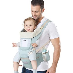 INGUNAR Baby Carrier with Hip Seat, Multi-Functional 9 in 1 Baby Backpack Carrier, Suitable For 0-36 Months Baby, Toddler, Infant