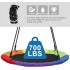 Colorful 40 Inch Saucer Tree Swing, Indoor Outdoor Swing Set for Kids Adults 700lb Weight Capacity, Waterproof Circle Swing with Adjustable Hanging Ropes for Outdoor Playground, Backyard