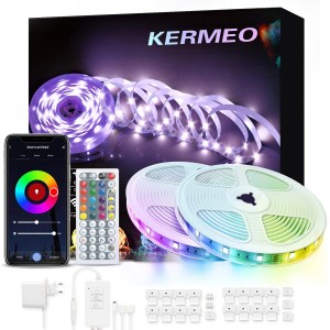 10M Led Strip Lights, WiFi LED light Strip RGB LED Smart Music Sync Color Changing LED Lights Strips with with App Control Remote for Bedroom, Kitchen, Home, TV, Parties and Festivals