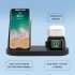 TDOO Wireless Charger, 15W Fast 3 in 1 Multi-Function Wireless Charger Station, Wireless Charging Station Dock for iPhone 14/13/12/11/AirPods/Apple Watch, with 18W 3.0 Adapter, USB