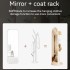 INGUNAR Full-Length Mirror Standing Modern and Simple Oval 360° Rotating Storage Partition Floor Rolling Dressing Mirror Wooden Movable Three-Dimensional Large Mirror