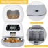 Automatic Cat Feeders, 3.5L Timed Dog Feeder 4 Meals Daily with Portion Control, Automatic Pet Feeders with Timer for Small Medium Dog & Cat, Auto Dry Cat Food Dispenser with Dual Power Supply(A)