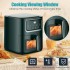 INGUNAR 10L Air Fryer, Air Fryer Oven with LED Digital Touch Screen Visual Window, 360 Degree Full Baking, Dishwasher Safe Basket, Less Oil Frying, Healthy Food - Green