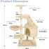 TDOO Star Cat Kitten Tree Activity Centre Climbing Tower 125cm Beige Stable with Sisal Scratching Post Condo Hammock Cat Scratcher play Toy, (MPJ-A)