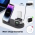 TDOO Wireless Charger, 15W Fast 3 in 1 Multi-Function Wireless Charger Station, Wireless Charging Station Dock for iPhone 14/13/12/11/AirPods/Apple Watch, with 18W 3.0 Adapter, USB